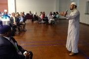 Imam Islam Mossaad speaks at Ramadan Open House