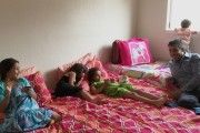 Gasem Al Hamad and his children in their new home in Turlock, California